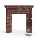 Marble fireplacue surround fluted | Rich Stepped Bolection Profile | Width: 59 Inch | Rosso Levanto