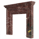 Marble fireplacue surround fluted in Rosso Levanto - Image 4