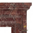 Marble fireplacue surround fluted | Rich Stepped Bolection Profile | Width: 59 Inch | Rosso Levanto