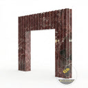 Modern Marble fireplace surround | Red fluted design | 51" Height | Rosso Levanto