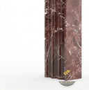 Modern Marble fireplace surround | Red fluted design | 51" Height | Rosso Levanto