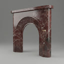 Marble fireplace surround simple style in Rosso Levanto - Image 1
