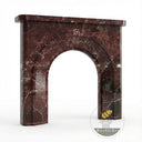 Marble fireplace surround simple style | Bold arched design | 55" Width | Rosso Levanto