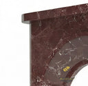 Marble fireplace surround simple style | Bold arched design | 55" Width | Rosso Levanto