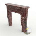 Marble fireplace surround in Rosso Levanto - Image 3