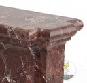 Marble fireplace surround | Elegant Curved Jambs | Width 55 Inch | Rosso Levanto