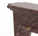 Marble fireplace surround | Elegant Curved Jambs | Width 55 Inch | Rosso Levanto
