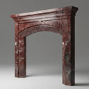 Marble fire surround in Rosso Levanto - Image 1