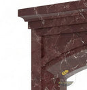 Marble fire surround in Rosso Levanto - Image 5