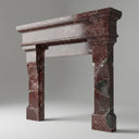 Marble mantel in Rosso Levanto - Image 1