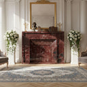 Marble fireplace in Rosso Levanto - Image 2