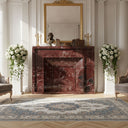 Marble fireplace in Rosso Levanto - Image 2
