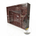 Marble fireplace in Rosso Levanto - Image 4