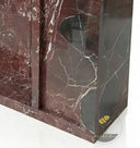 Marble fireplace | Stepped rectangular frame | 51 Inch Width | Rosso Levanto