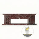 Dark Red Marble fireplace surround | Stepped geometric Art Deco design | Width: 66.9 inches | Rosso Levanto