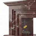 Dark Red Marble fireplace surround in Rosso Levanto - Image 7