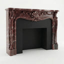 Marble mantelpiece | Ornate carved Rococo | Height 47 Inch | Rosso Levanto