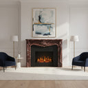 Marble mantelpiece | Ornate carved Rococo | Height 47 Inch | Rosso Levanto