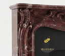 Marble mantelpiece | Ornate carved Rococo | Height 47 Inch | Rosso Levanto