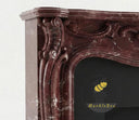Marble mantelpiece | Ornate carved Rococo | Height 47 Inch | Rosso Levanto