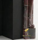 Marble mantelpiece | Ornate carved Rococo | Height 47 Inch | Rosso Levanto