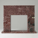 Marble fireplace hearth in Rosso Levanto - Image 1