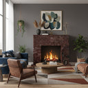 Marble fireplace hearth in Rosso Levanto - Image 2