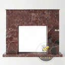 Marble fireplace hearth in Rosso Levanto - Image 3