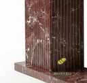 Marble fireplace hearth in Rosso Levanto - Image 8
