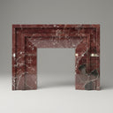 Marble fire place | Stepped Geometric Frame | Width 59" | Rosso Levanto