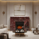 Marble fire place in Rosso Levanto - Image 2