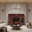 Marble fire place in Rosso Levanto - Image 2