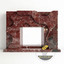 Marble mantelpiece | Abstract wave design | 59 Inch Width | Rosso Levanto