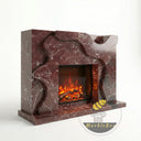 Marble mantelpiece | Abstract wave design | 59 Inch Width | Rosso Levanto