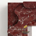 Marble mantelpiece | Abstract wave design | 59 Inch Width | Rosso Levanto