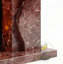Marble mantelpiece | Abstract wave design | 59 Inch Width | Rosso Levanto