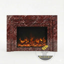 Custom Marble fireplace surround in Rosso Levanto - Image 3