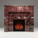 Custom Marble fireplace in Rosso Levanto - Image 1
