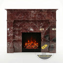 Custom Marble fireplace | Rich Red Veining | 55.12 Inch Width | Rosso Levanto