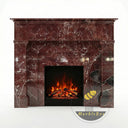 Custom Marble fireplace | Rich Red Veining | 55.12 Inch Width | Rosso Levanto