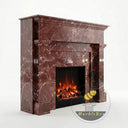 Custom Marble fireplace | Rich Red Veining | 55.12 Inch Width | Rosso Levanto