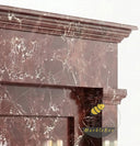 Custom Marble fireplace | Rich Red Veining | 55.12 Inch Width | Rosso Levanto