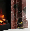 Custom Marble fireplace | Rich Red Veining | 55.12 Inch Width | Rosso Levanto