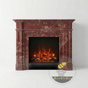 Custom Marble mantel | Red veined classical | 55 Inch | Rosso Levanto