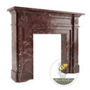 Custom Marble mantel | Red veined classical | 55 Inch | Rosso Levanto