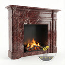 Custom Marble mantel | Red veined classical | 55 Inch | Rosso Levanto