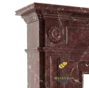 Custom Marble mantel | Red veined classical | 55 Inch | Rosso Levanto