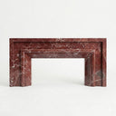 Marble fireplace surround for sale in Rosso Levanto - Image 1