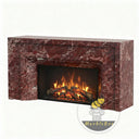 Marble fireplace surround for sale in Rosso Levanto - Image 4