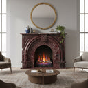 Marble fireplace mantels for sale in Rosso Levanto - Image 2